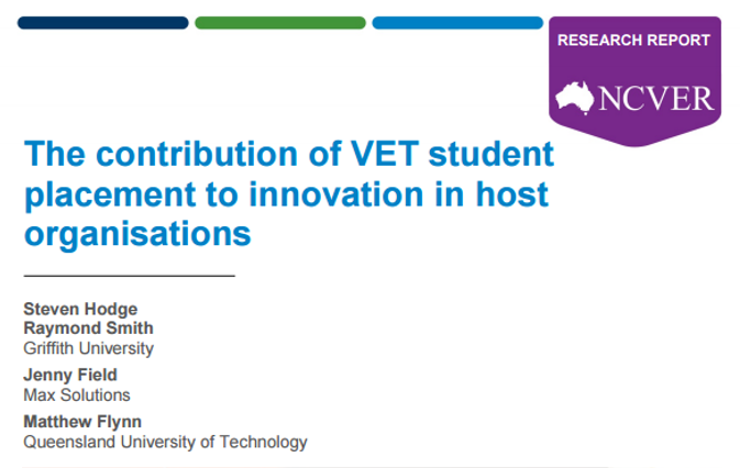 New NCVER Report Highlights Contributions of VET Students to Host Organisations image