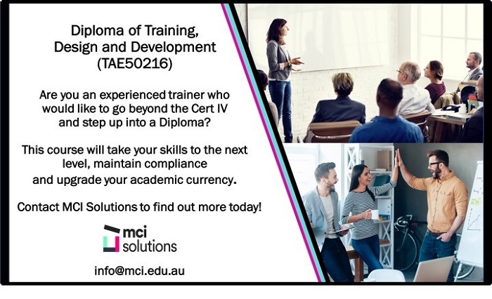 Diploma of Training Design and Development (TAE50216) image